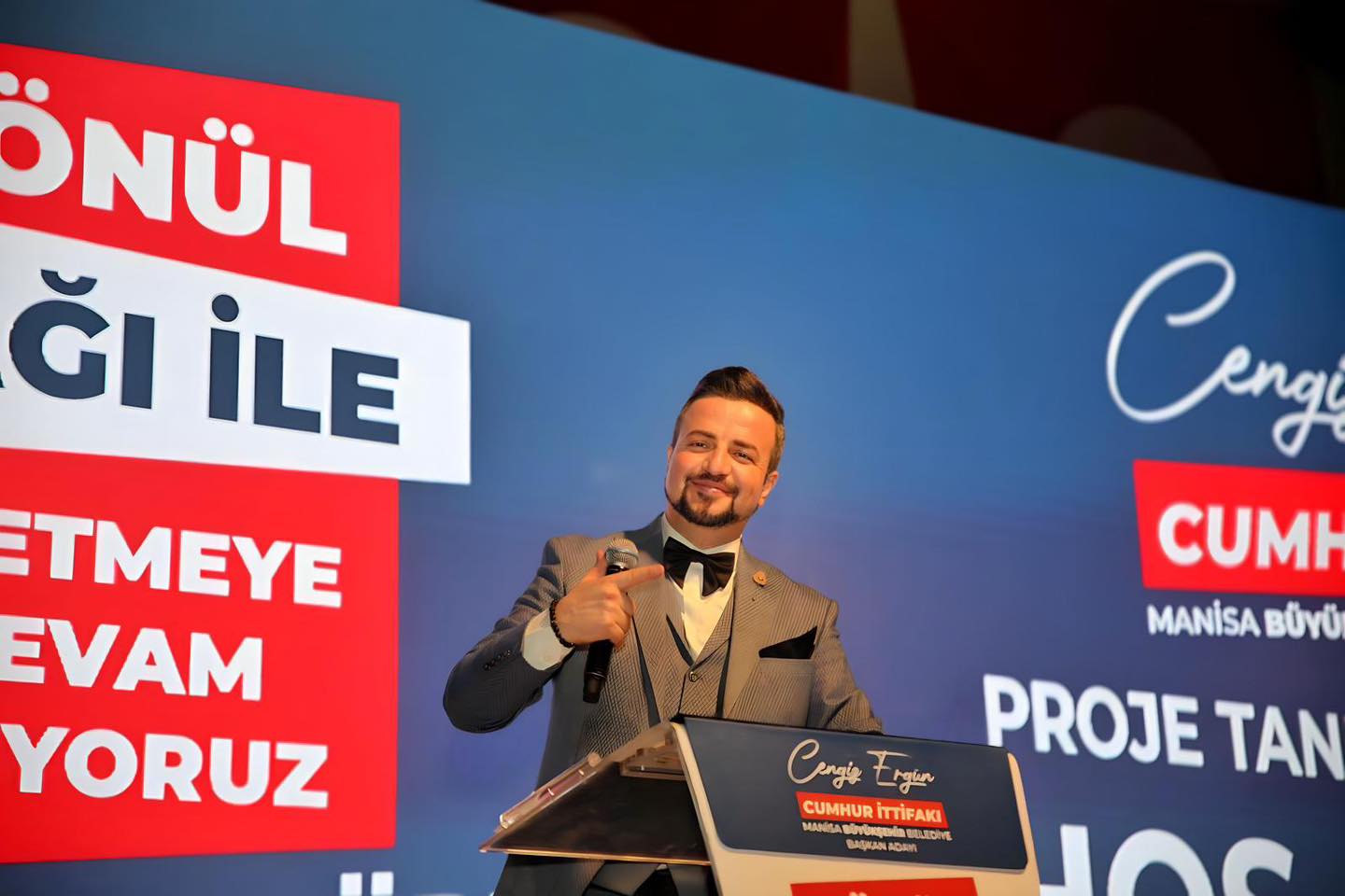 Manisa Büyükşehir Belediye Başkanı Cengiz Ergün’ün 2024-2029 proje tanıtım toplantı sunumu Sunucu Volkan Erel