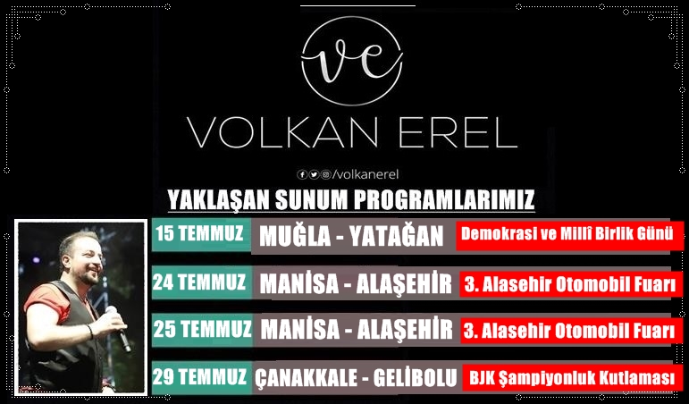 Yaklaşan Konser , Etkinlik ve Sahne Sunum Tarihlerimiz..